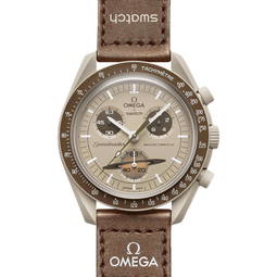 欧米茄(OMEGA)斯·沃琪S·WATCH联名款行星系列男女石英表42mm 浅棕盘SO33T100土星