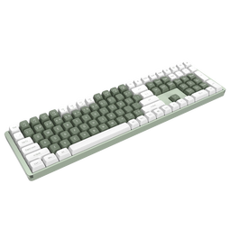 阿斯盾Hola111无线机械键盘鼠标套装办公游戏2.4G台式笔记本电脑女生高颜值机械键鼠套装绿色 