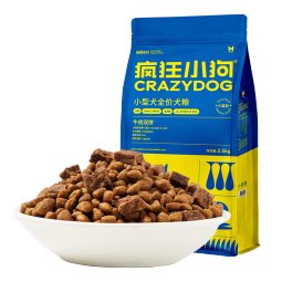 疯狂小狗狗粮贵宾博美小型犬幼犬成犬粮通用 牛肉双拼粮2.5kg5斤