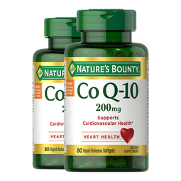 自然之宝氧化型辅酶Q10胶囊泛醌200mg*80粒 加强型coq10成人心脏保健品 2瓶巩固装(强健心肌)