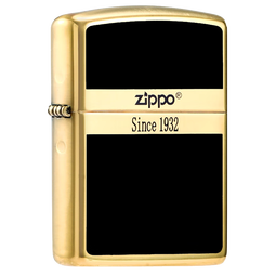 ZIPPO  打火机 美国之宝防风煤油商标起源 珍藏 生日礼物送男友 常规版商标起源黑（高档绿色皮盒+礼袋+133ml油+火石）