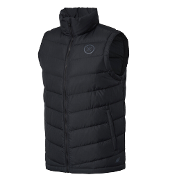 李宁(LI-NING)羽绒服男马甲秋冬季韦德系列加厚科技保暖时尚运动羽绒服背心男 标准黑 L