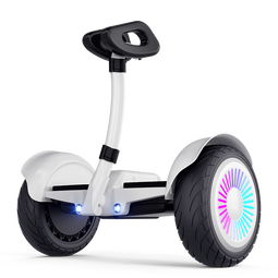 领奥电动儿童智能平衡车3-6-12岁体感10岁到15岁以上腿控成年人两轮自动手扶双轮新款平行车 K6旗舰白54V【三控+APP+炫光轮】