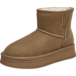 他她TATA暖暖靴冬季加绒雪地靴女靴厚底短靴保暖棉鞋WDX26DD4 灰驼 37