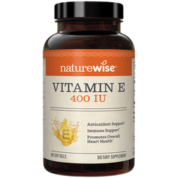naturewise维生素E软胶囊400IU ve美白淡斑抗氧化备孕男女成人内服 60粒/瓶