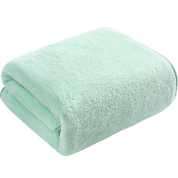 洁丽雅(grace)浴巾强吸水不掉毛A类轻薄透气大浴巾男女洗澡裹巾 绿色