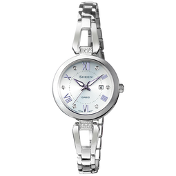 卡西欧(CASIO)SHEEN SHS-4526时尚简约女士手表防水石英手表太阳能动力【礼物】 SHS-4526D-7AUPR