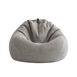 网易严选豆袋懒人沙发布艺单人榻榻米 加大成人款儿童款 颗粒填充布艺 【细麻布 常规款】绅士灰 大号豆袋懒人沙发