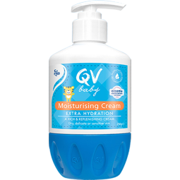 QV澳洲进口小老虎婴儿面霜保湿霜宝宝润肤擦脸 润肤乳 250g 1瓶 小老虎面霜按压装