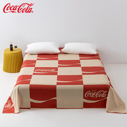 可口可乐亲肤磨毛加厚床单单件防脏被罩 千禧之乐 160cm*230cm