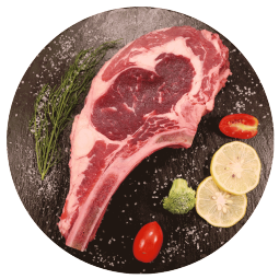 恒都 国产战斧原切牛排 净重600g/袋 2片 冷冻 谷饲牛肉