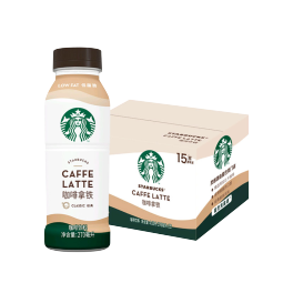 星巴克（Starbucks）星选 即饮咖啡 拿铁 270ml*15瓶 瓶装咖啡饮料低脂肪