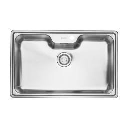 弗兰卡(Franke) 厨房304不锈钢水槽单槽龙头套装 厨房洗菜盆台上台下安装81*51cm 水槽+7字抽拉龙头(不含沥水篮) CNX110-7501A