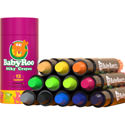 美乐童年儿童蜡笔丝滑不脏手画笔可水洗油画棒绘画笔幼儿园宝宝防摔画画笔 基础12色丝滑蜡笔 