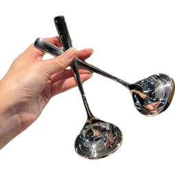 拜杰304不锈钢勺子家用汤勺大号盛汤勺舀粥调羹汤匙餐具1只装