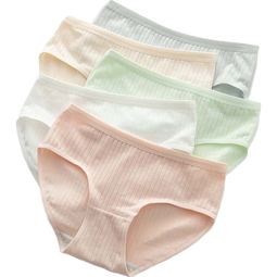 茗芮汐内裤蜂窝抗菌内裆日系学生透气纯棉内裤女清透柔软蕾丝边纯 随机颜色 1条 XL 【110-130斤】