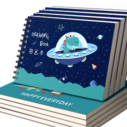 舒星a4儿童画画本图画本30张幼儿园小学生专用画画纸手绘素描本丙烯马克笔可用 遨游太空4本