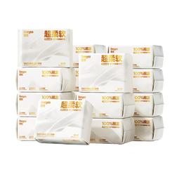 德佑超柔棉柔巾100%棉源婴儿洗脸巾干湿两用新生儿专用洁面巾80抽16包
