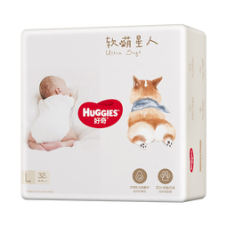 好奇（Huggies）软萌星人柯基裤纸尿裤L32片(9-14kg)