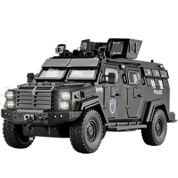 卡威（KIV）大号剑齿虎装甲车警车玩具小汽合金车模型合金儿童玩具车3-6岁车 大号-防爆装甲车-特警