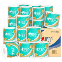 心相印卷纸 心柔有芯 4层180g*27卷卫生纸巾大克重 卷筒纸 整箱 