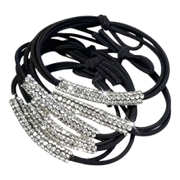 水钻高颜值头绳女发绳2025年新款马尾发圈水晶半扎头发橡皮筋头饰 头绳 水钻白色【5】根