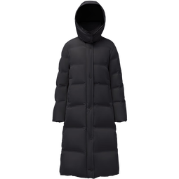 波司登（BOSIDENG）25新款丝绒拿铁羽绒服女长款90鹅绒经典商务连帽冬外套B250244198 黑色8056 XS 155/80A 体重约100斤以内