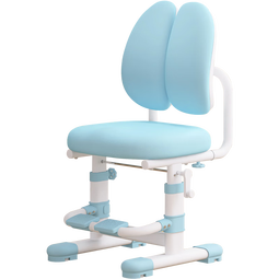 益威（EIEV）儿童学习椅可升降学生椅子儿童写字椅儿童小学生座椅电脑椅可调节 升降脚踏+9cm追背+手摇标准款-蓝