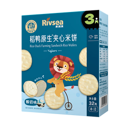 禾泱泱稻鸭米饼儿童零食夹心米饼无添加白砂糖早餐零食酸奶味32g