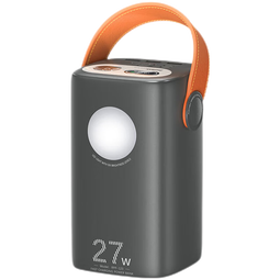 remax睿量60000毫安时大容量充电宝PD27W超级快充户外移动电源双向快充LED照明适用苹果华为小米笔记本