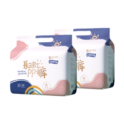 德佑婴儿拉拉裤超薄透气弱酸彩虹PP裤干爽柔软宝宝尿不湿 XXXL码21片/包*2包【17KG以上】