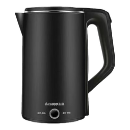 志高（CHIGO）烧水壶热水壶电热水壶电水壶煮水壶恒温便携家用新款大容量食品级不锈钢 2.2L 黑色尊享款