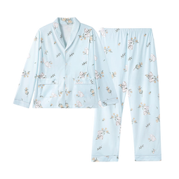 ROVO纯棉月子服秋冬产后孕妇哺乳睡衣A类怀孕期产妇家居服套装 【四季180克】森系月季花（适用于15℃-23℃） L