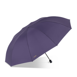 天堂伞加大加固商务雨伞抗风拒水10骨大伞晴雨两用伞男女 黑胶升级款-黑色弯柄