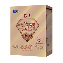 君乐宝（JUNLEBAO）奶粉2段恬适婴幼儿配方6-12个月 400克盒装