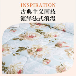 富安娜家纺 被子七孔纤维被抑菌春秋被夏凉被学生宿舍单人双人空调被 【冬被】美娜(七孔抗菌款) 203*229cm