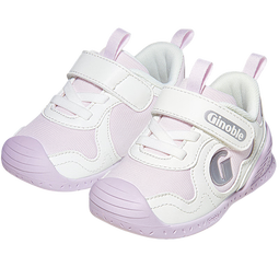 基诺浦宝宝学步鞋春秋款0-1岁童鞋软底男宝女童婴幼儿鞋GB2397/2397A 白色/淡紫 18 110mm 适合脚长106-115mm 