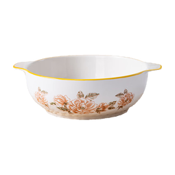 山茶花双耳加厚汤碗9.5英寸耐高温陶瓷水煮鱼碗大盆碗酸菜鱼汤碗 山茶花9.5英寸大汤碗【1个装】 无规格