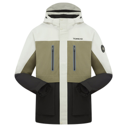 探路者冲锋衣三合一男女户外防风防水保暖登山服可拆卸内胆外套情侣款 极地白柚木绿-男女通款-TAWWBL91770 L