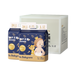 babycare皇室狮子王国弱酸纸尿裤箱装L68片(9-14kg)婴儿尿不湿透气亲肤