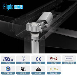 蓝立哆 （Elydo）双电机电动升降桌 电脑桌 书桌站立式工作台学习桌 H3e Ultra平椭圆腿+白色桌面 25mm加厚环保生态板1.2*0.6m