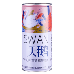 六只天鹅精选大桶装原浆精酿小麦浑浊性白啤啤酒礼盒 六只天鹅啤酒（粉） 1L 6罐 11月23日到期特价 