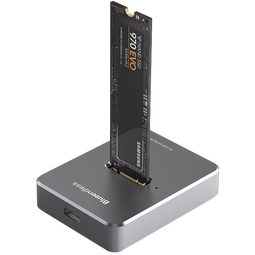 蓝硕M.2固态硬盘底座Type-C接口SSD支持NVME//NGFF双协议通用USB3.1 SD03【NGFF/NVME双协议单盘】金属壳 