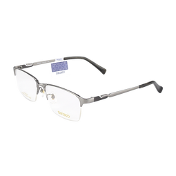 精工(SEIKO)眼镜框男款半框钛材休闲远近视镜架HC1025 169 55mm浅灰色/哑黑色