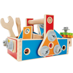 Hape螺母拆装玩具 木质仿真工具维修工具箱DIY拼装工具 益智儿童礼物 百变木匠工具盒 3-6Y