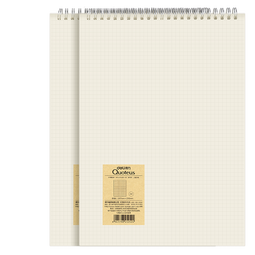 得力（deli）A4笔记本本子学生考研错题本80张2本螺旋本上翻方格本 LPA480-02