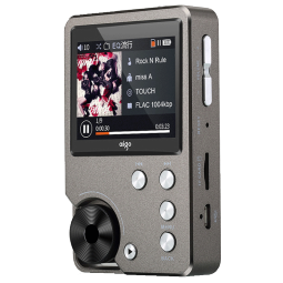 爱国者aigo 音乐播放器 MP3-105plus hifi播放器 高清无损音质 便携随身听 支持DSD 可扩容支持 灰色 