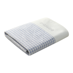 良良婴儿隔尿垫可洗宝宝防水麻棉床垫标准大号蓝格萌虎81*60CM