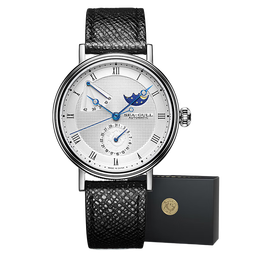 海鸥（SEAGULL）手表男士自动机械表 飞龙在天月相腕表礼盒 男士手表生日礼物男表