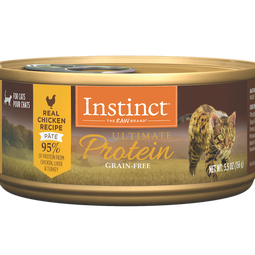 INSTINCT百利猫罐头高蛋白鸡无谷鸡补充营养猫咪幼猫猫粮成猫罐头 高蛋白鸡肉罐头 156g 12罐